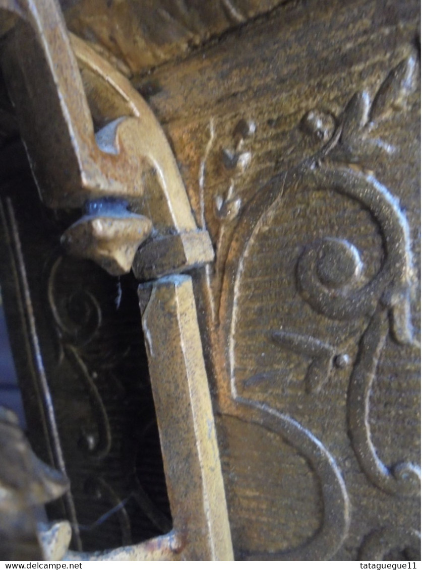 Ancien - Pendule/horloge de table en bronze P. Marti & Cie XIXe siècle (A restaurer)