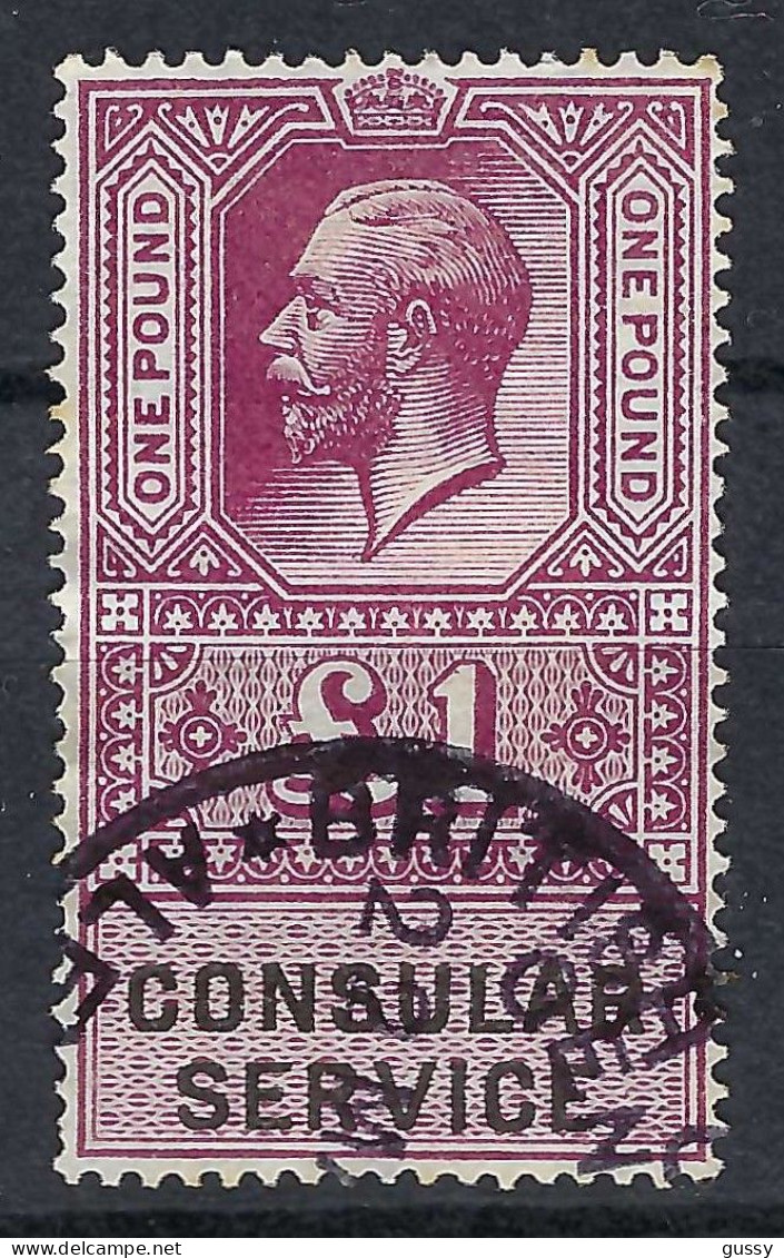 GRANDE BRETAGNE Fiscaux:  TF De 1 Pound Obl. "Consular Service" - Revenue Stamps