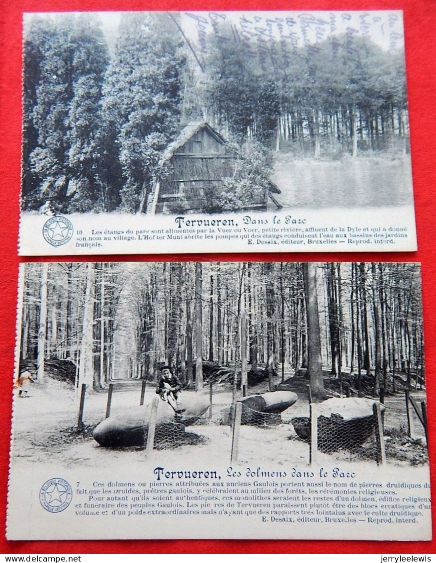 TERVUREN  - 2 KAARTEN : Les Dolmens Dans Le Parc  - Dans Le Parc, Les étangs  -  1920 - Tervuren