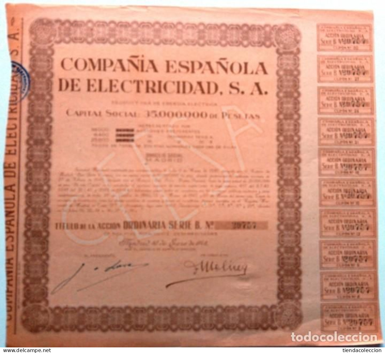 COMPAÑÍA ESPAÑOLA DE ELECTRICIDAD, S. A. - Electricity & Gas