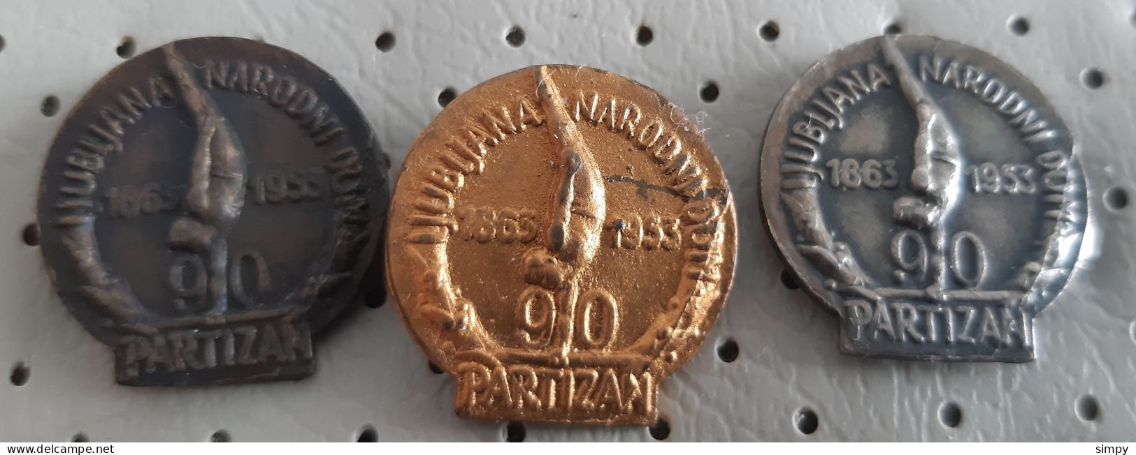 Gymnastic Club Partizan Narodni Dom Ljubljana 1953 Slovenia Ex Yugoslavia Pins - Gymnastique