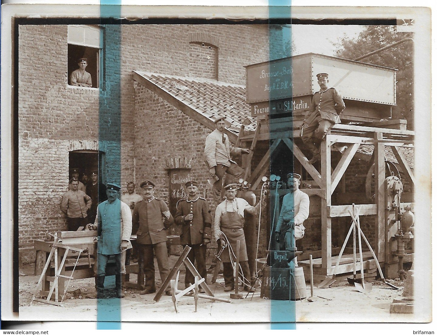 BELGIQUE REGION FLAMANDE FOURON SAINT MARTIN PHOTO ALLEMANDE MILITARIA 1914 1918 WW1 WK1 - Voeren