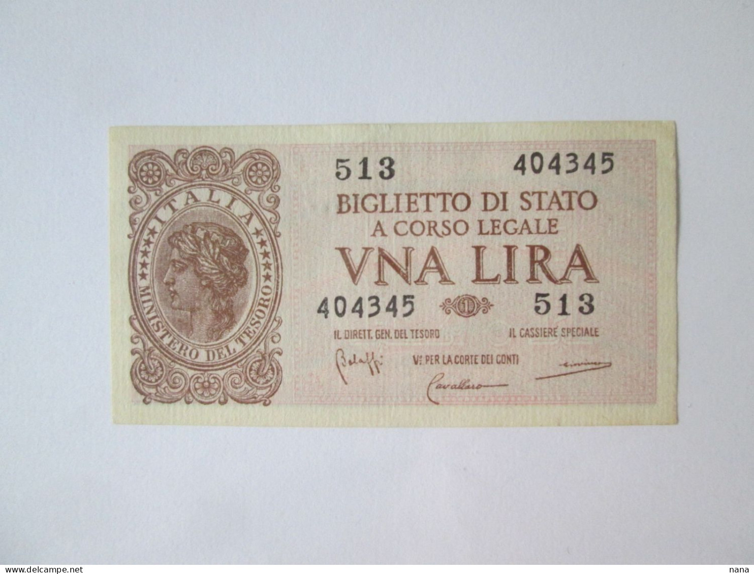 Italy 1 Lira 1944 Banknote See Pictures - Italia – 1 Lira