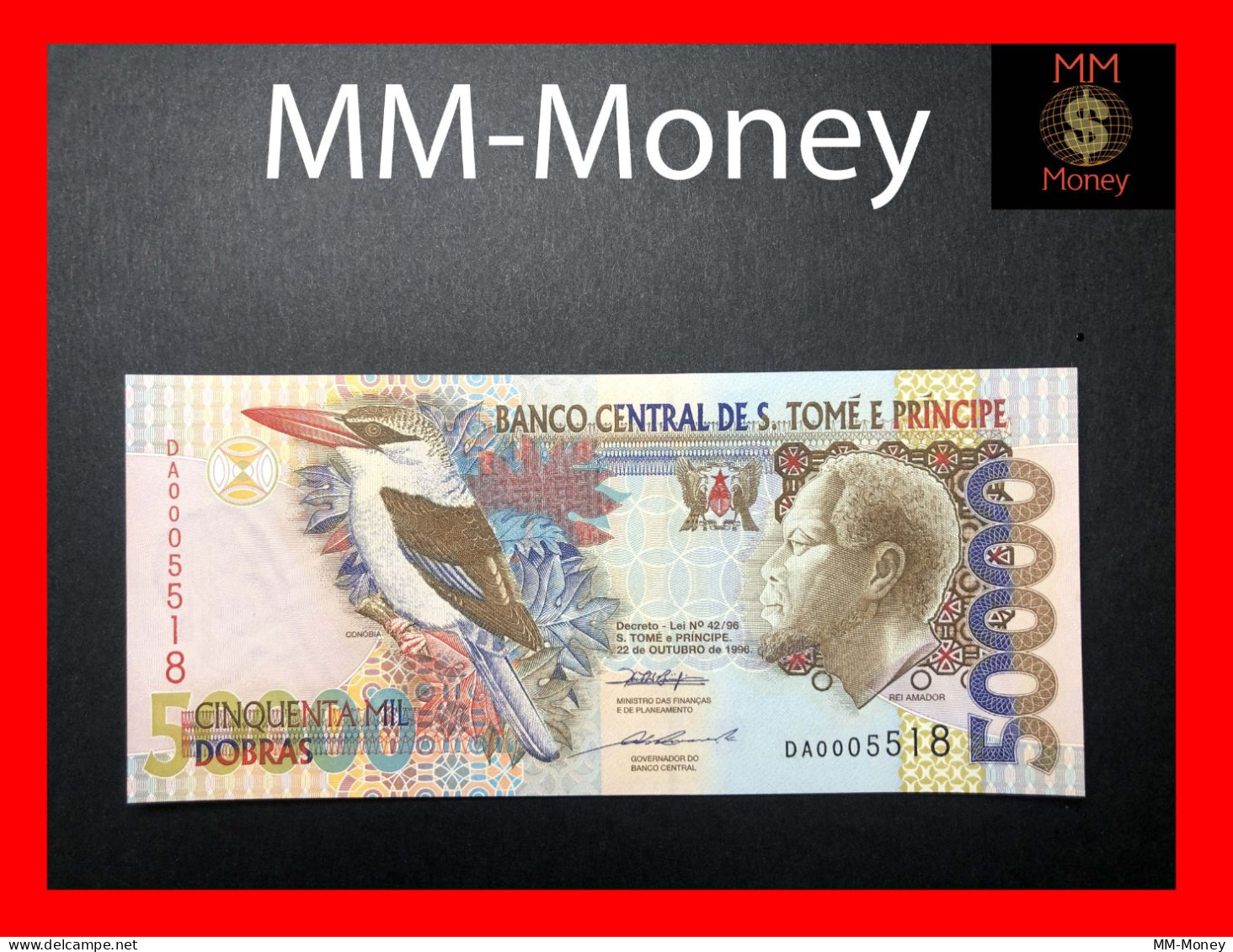 SAO TOME’ E PRINCIPE  50.000  50000 Dobras  22.10.1996   P. 68 A  *one Security Thread*     UNC - San Tomé E Principe