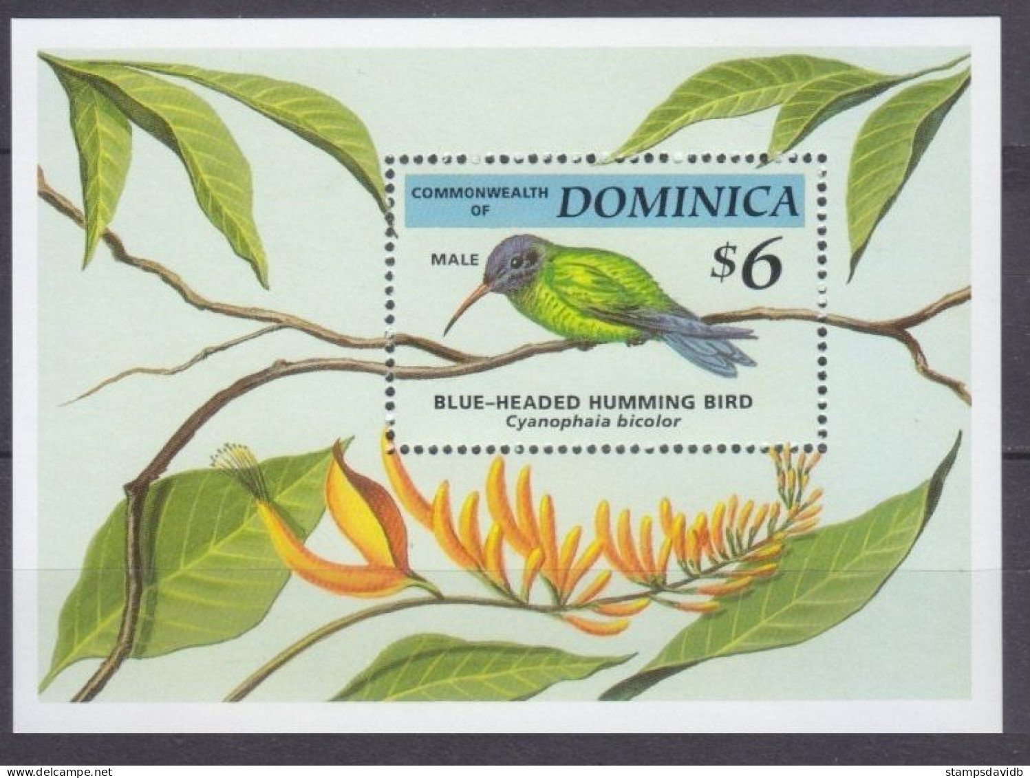 1994 Dominica 1813/B257 Birds 7,50 € - Spechten En Klimvogels