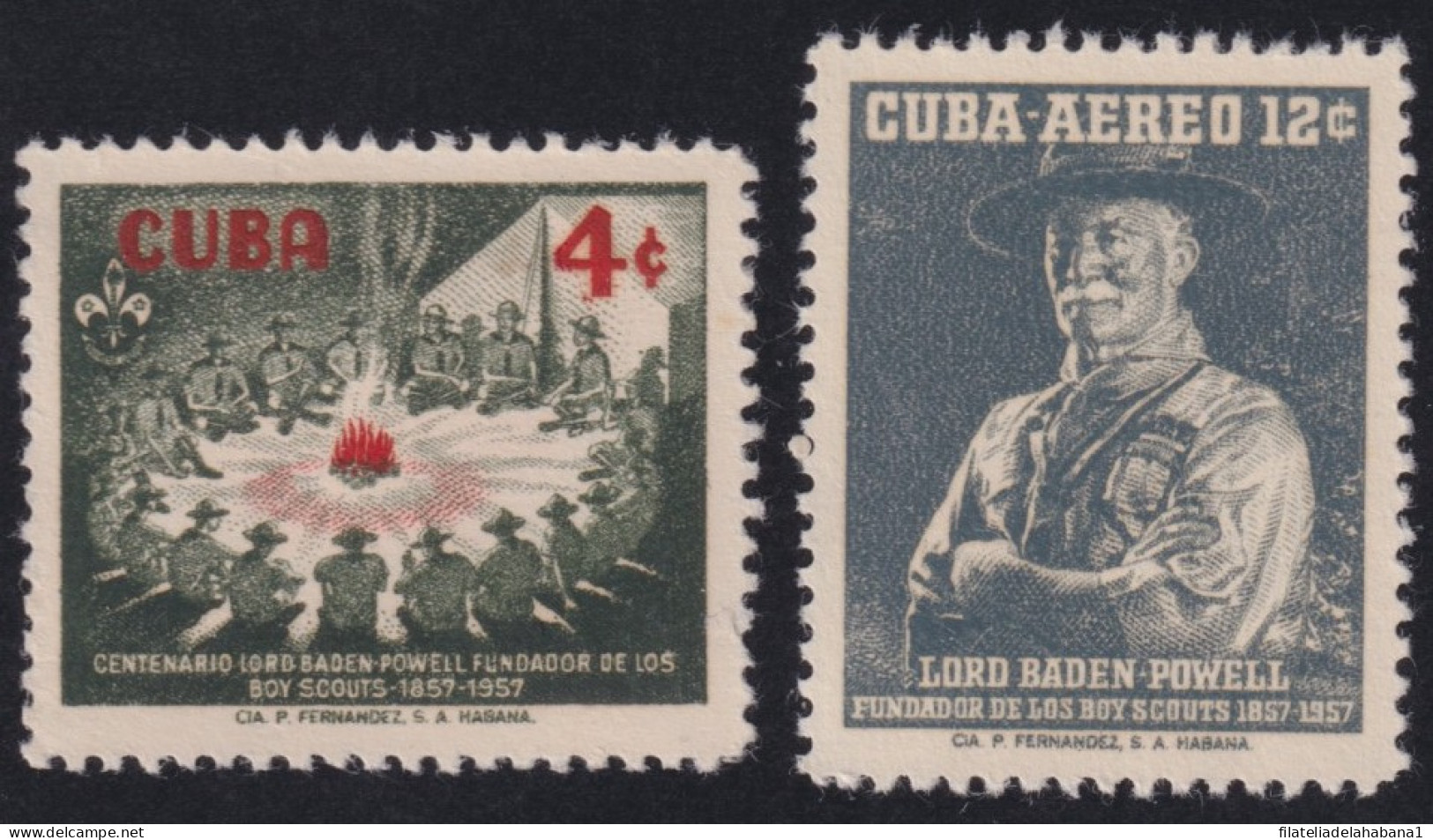 1957-493 CUBA REPUBLICA 1957 MNH BOYS SCOUT LORD BADEM POWELL. - Neufs