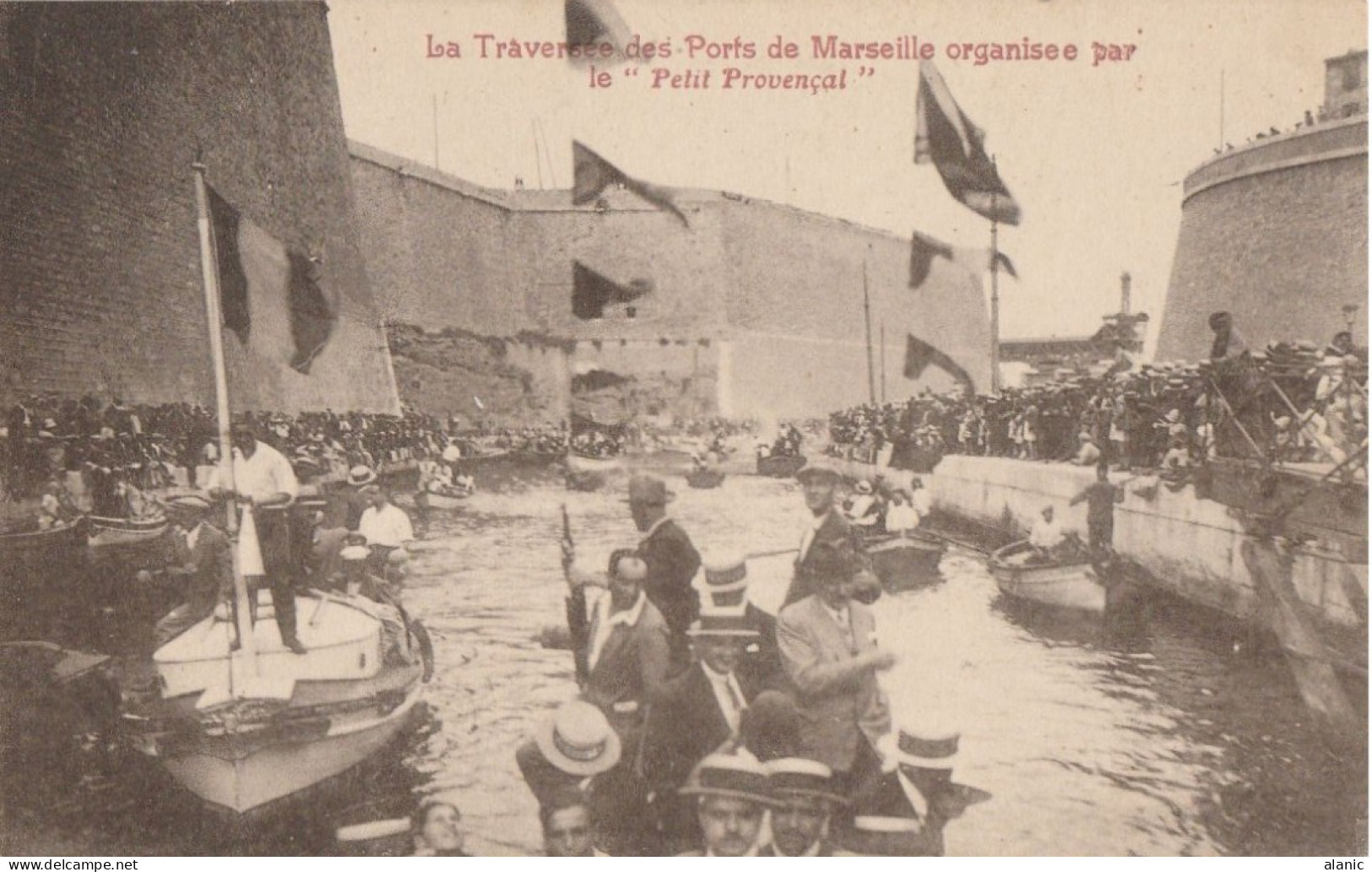 CPA13 / MARSEILLE / La Traversée Du Port De Marseille, Organisée Par Le Petit Provençal, ANIMEE NON CIRCULEE - Vecchio Porto (Vieux-Port), Saint Victor, Le Panier