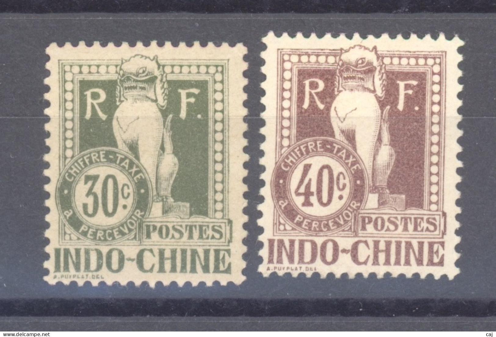 Indochine  -  Taxes  :  Yv  11-12  * - Timbres-taxe