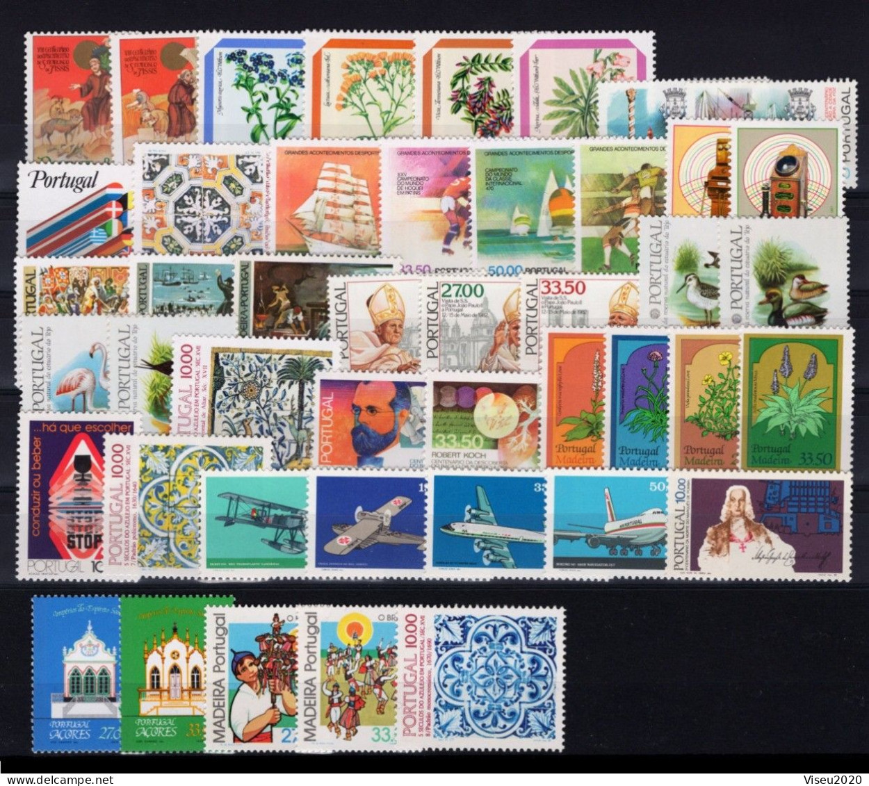 1982 Portugal Azores Madeira Complete Year MNH Stamps. Année Compléte NeufSansCharnière. Ano Completo Novo Sem Charneira - Années Complètes