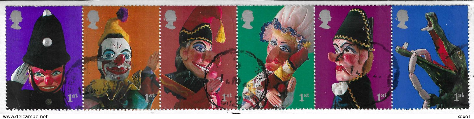 Great Britain 2001 MiNr. 1946 - 1951 Großbritannien Hand Puppet Theater: Punch And Judy Childhood Dolls 6v Used 7.50 € - Muñecas