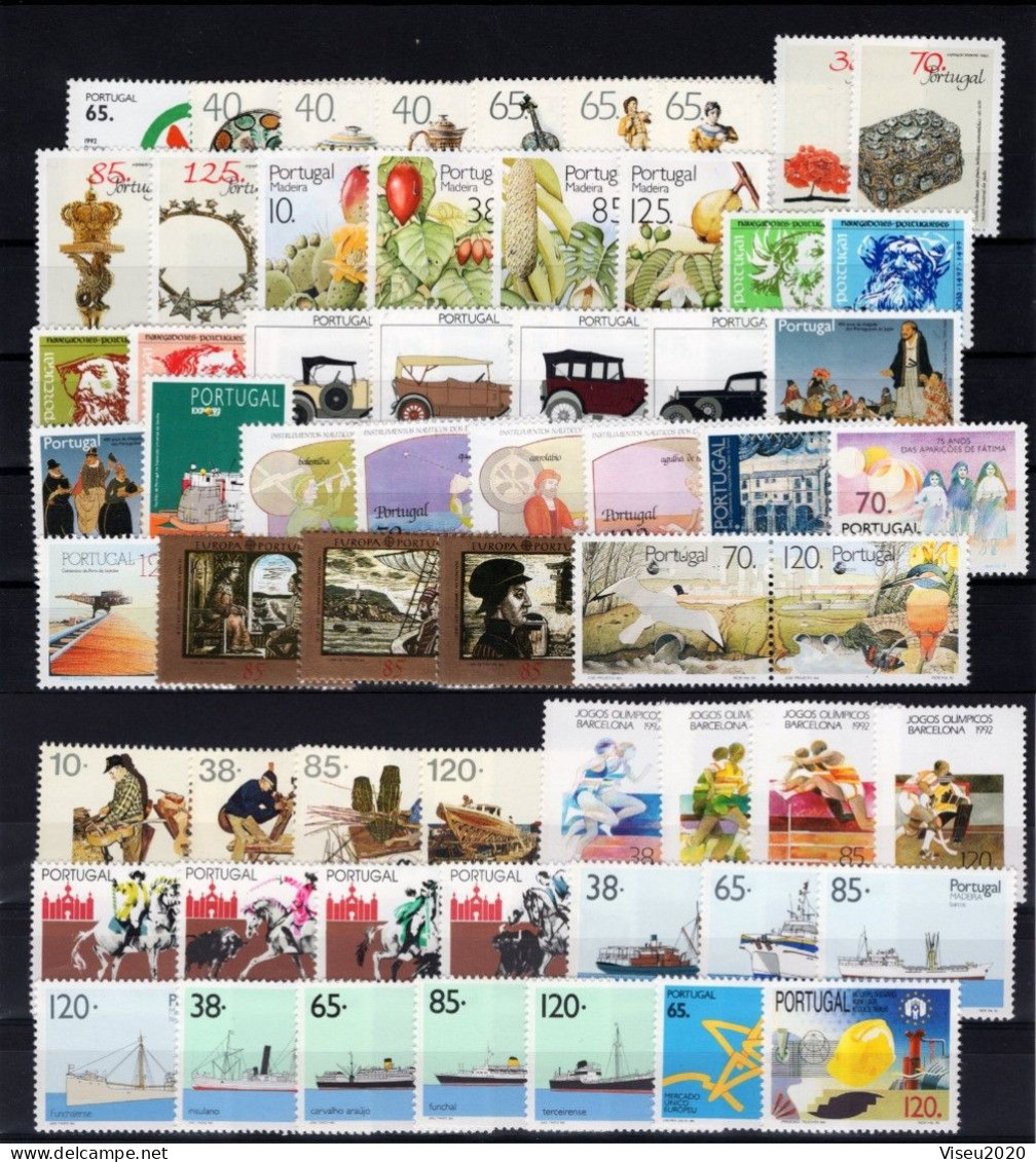 1992 Portugal Azores Madeira Complete Year MNH Stamps. Année Compléte NeufSansCharnière. Ano Completo Novo Sem Charneira - Années Complètes