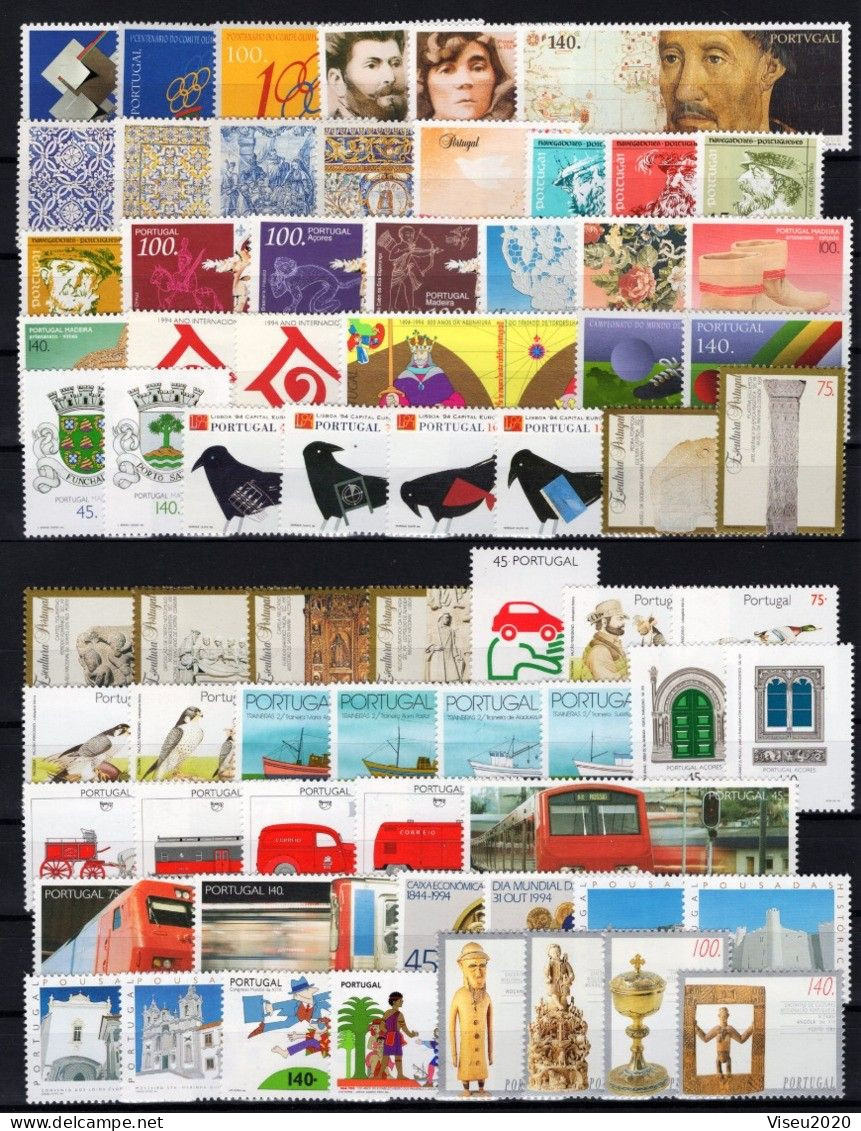 1994 Portugal Azores Madeira Complete Year MNH Stamps. Année Compléte NeufSansCharnière. Ano Completo Novo Sem Charneira - Ganze Jahrgänge
