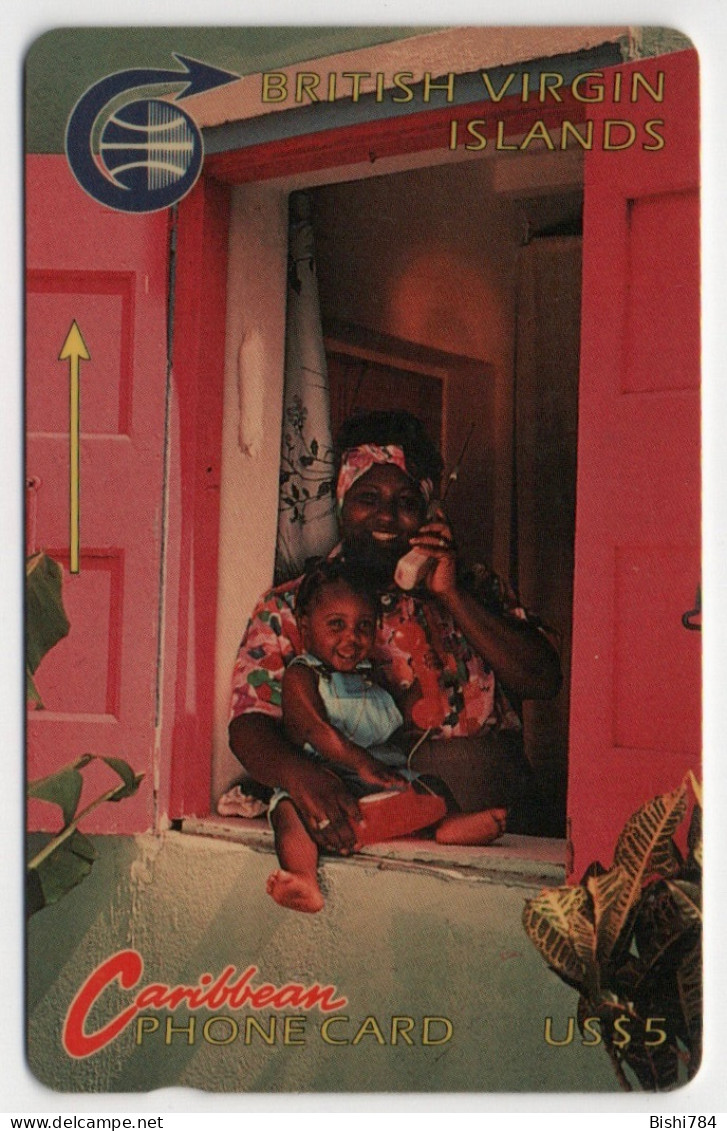 British Virgin Islands - Woman On Phone - 4CBVA (BLACK CONTROL On BLACK BACKGROUD) - Islas Virgenes