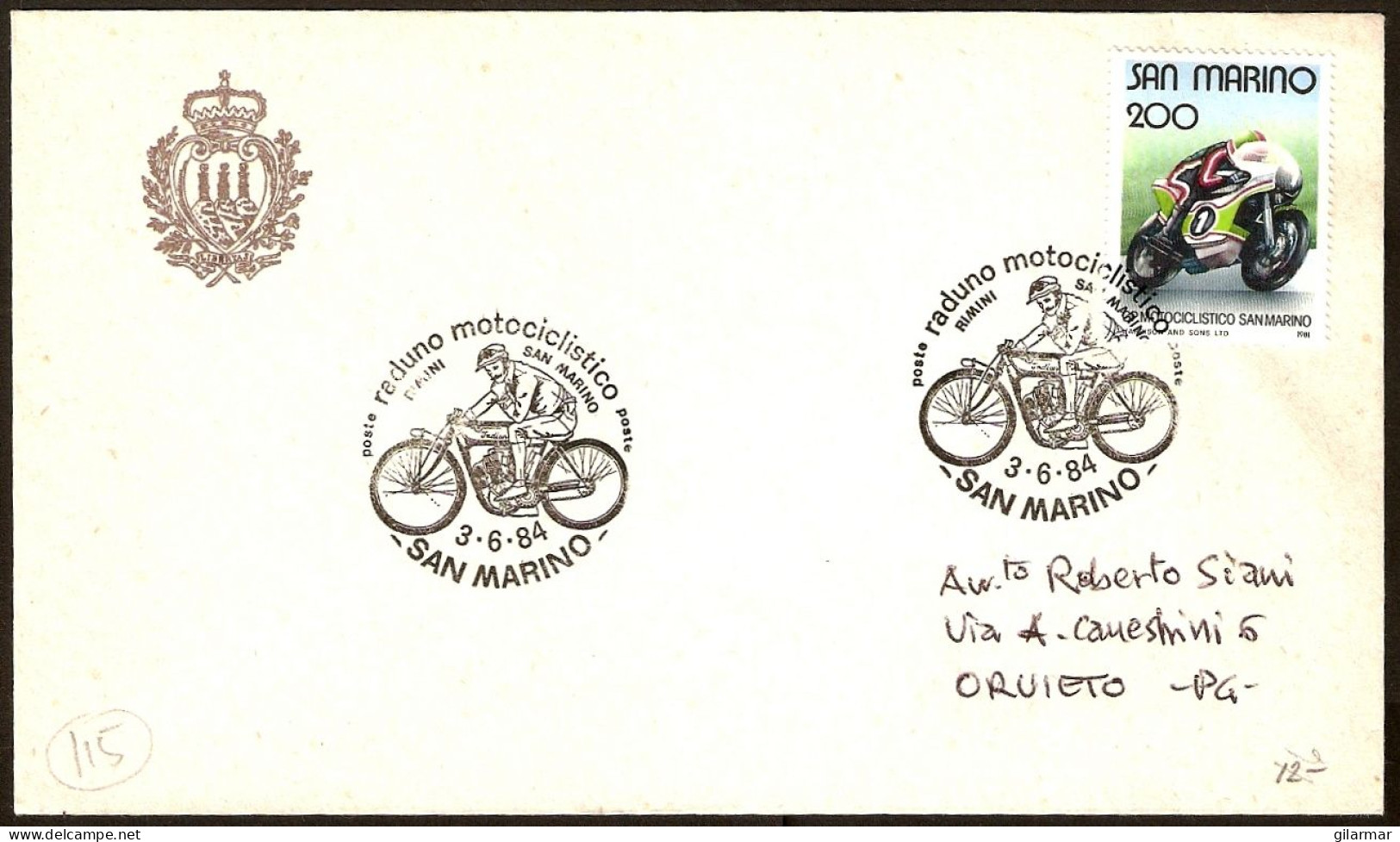 MOTORCYCLING - SAN MARINO 1984 - RADUNO MOTOCICLISTICO - M - Moto