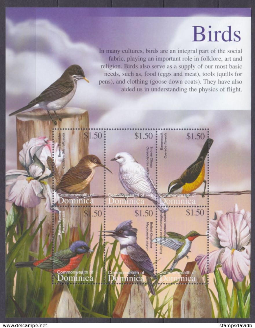 2002 Dominica 3327-3332KL Birds 9,00 € - Spechten En Klimvogels