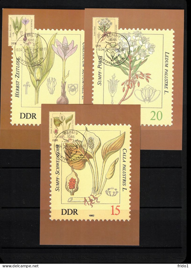 Germany / Deutschland DDR 1982 Toxic Plants Maximum Cards - Toxic Plants