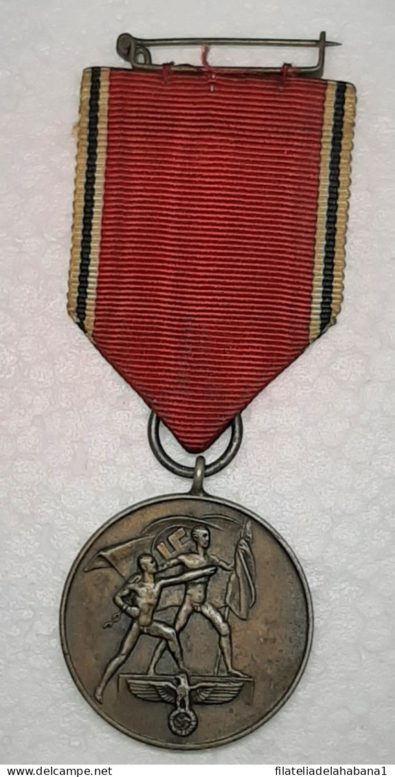 O809 GERMANY WWII AUSTRIA ANCHLUSS MEDAL ORIGINAL.  - Deutsches Reich