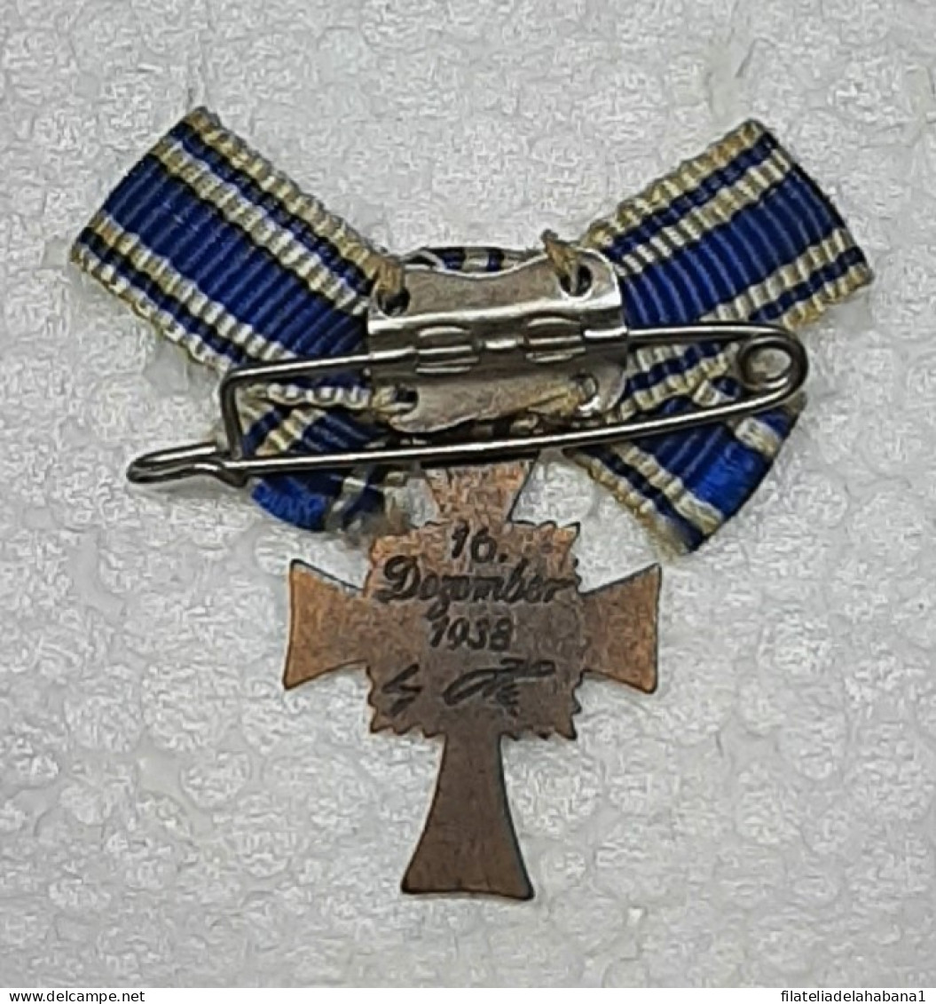 O815 GERMANY WWII  MOTHER MEDAL MERIT FIRST CLASS MINIATURE 2Ox17 Mm. ORIGINAL.  - Deutsches Reich