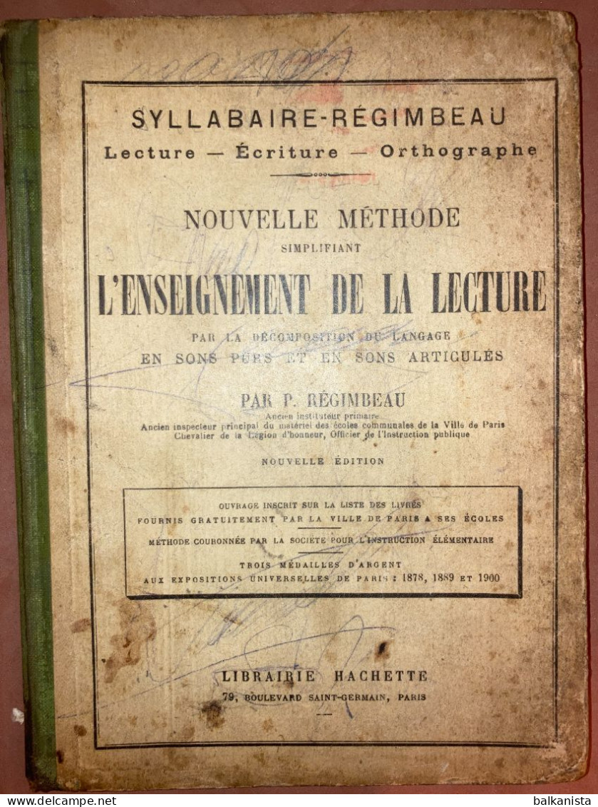 Syllabaire - Regimbeau Lecture, Ecriture, Orthographe Nouvelle Methode Simplifiant L'Enseignement De La Lecture - Kataloge