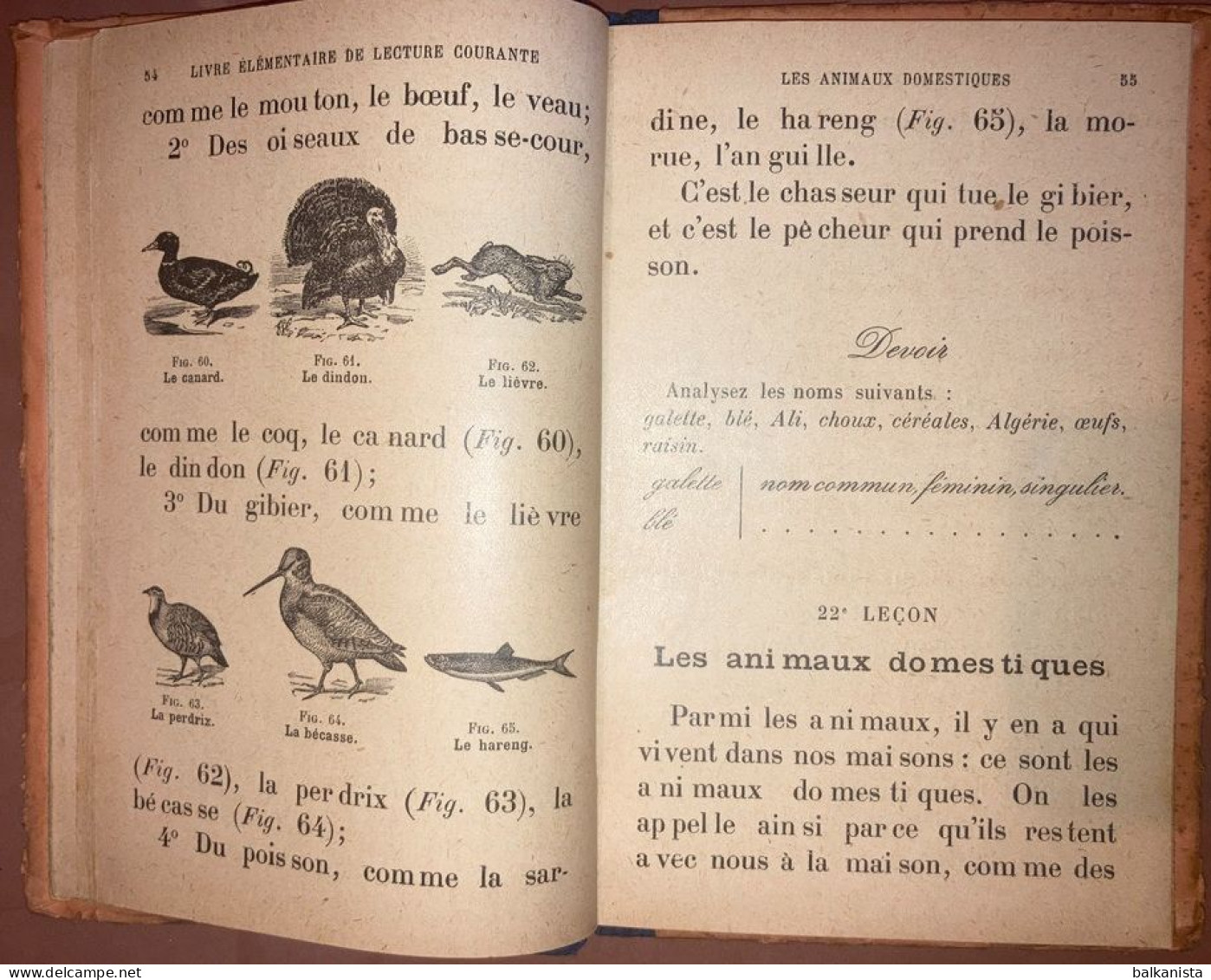 Le Livre Elementaire De Lecture Courante De L'Ecolier Indigene Pays De Langue Arabe L. L'Hermet 1929 - Cataloghi