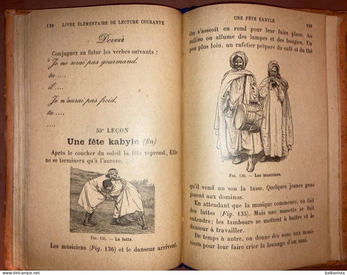 Le Livre Elementaire De Lecture Courante de l'Ecolier Indigene Pays De Langue Arabe L. L'Hermet 1929