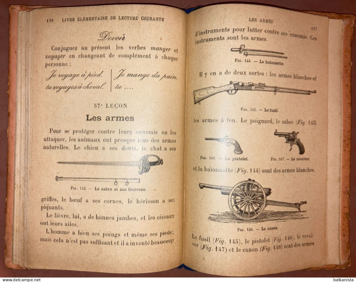 Le Livre Elementaire De Lecture Courante de l'Ecolier Indigene Pays De Langue Arabe L. L'Hermet 1929