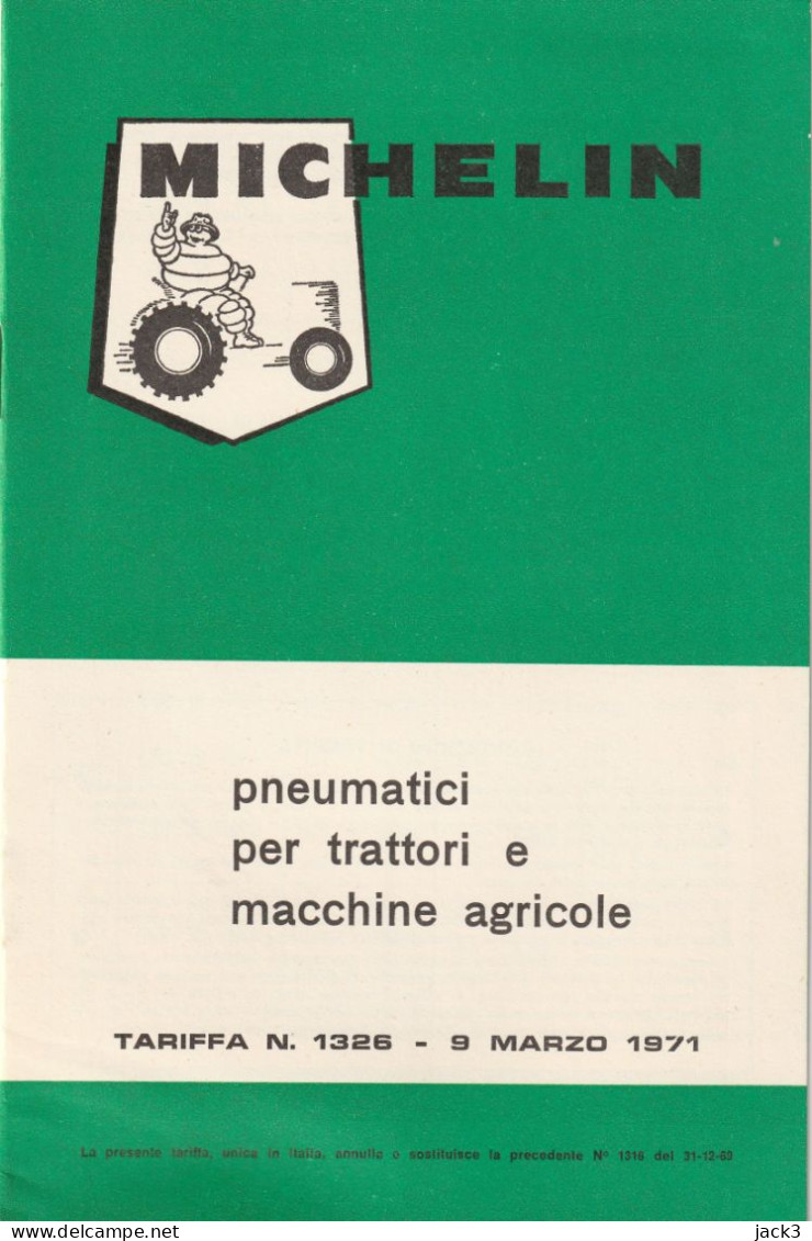LIBRETTO - MICHELIN - PNEUMATICI PER TRATTORI E MACCHINE AGRICOLE - Other & Unclassified