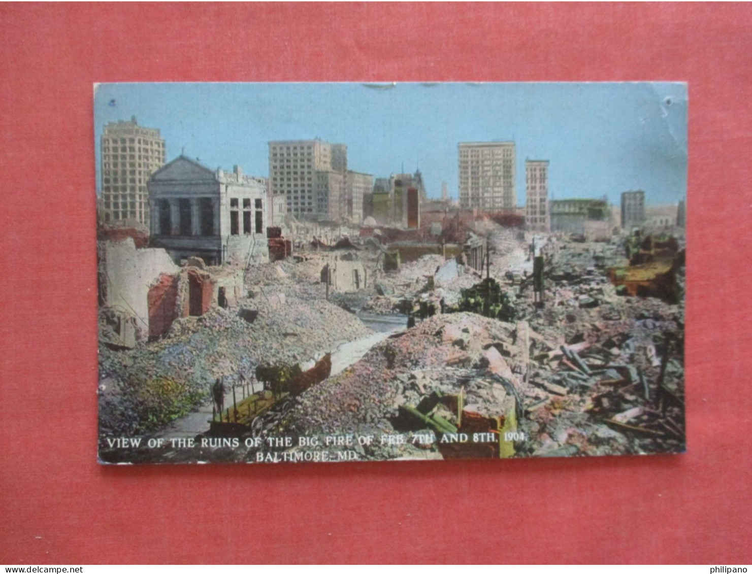 Ruins Of The Big Fire.  Of Feb 7 & 8    Baltimore Maryland > Baltimore   Ref 6057 - Baltimore