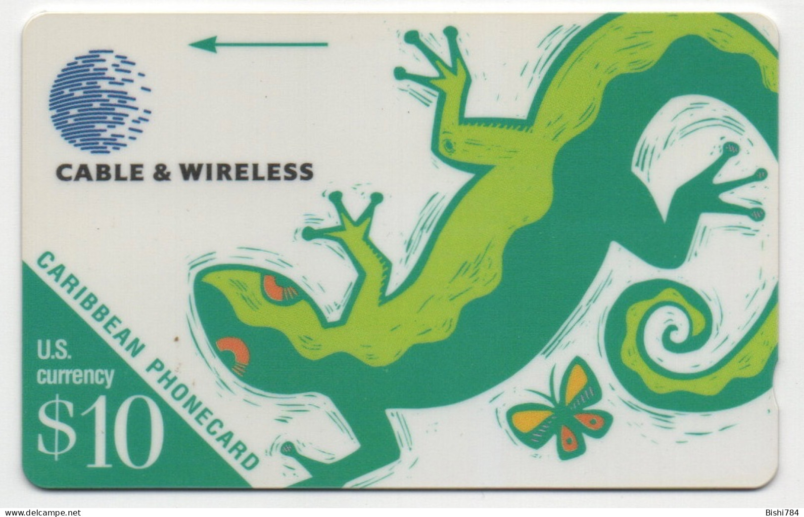 Cayman Islands - Lizard (General Card) - 214BCAA - Kaaimaneilanden