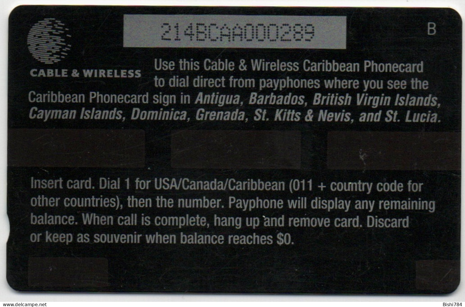 Cayman Islands - Lizard (General Card) - 214BCAA - Iles Cayman