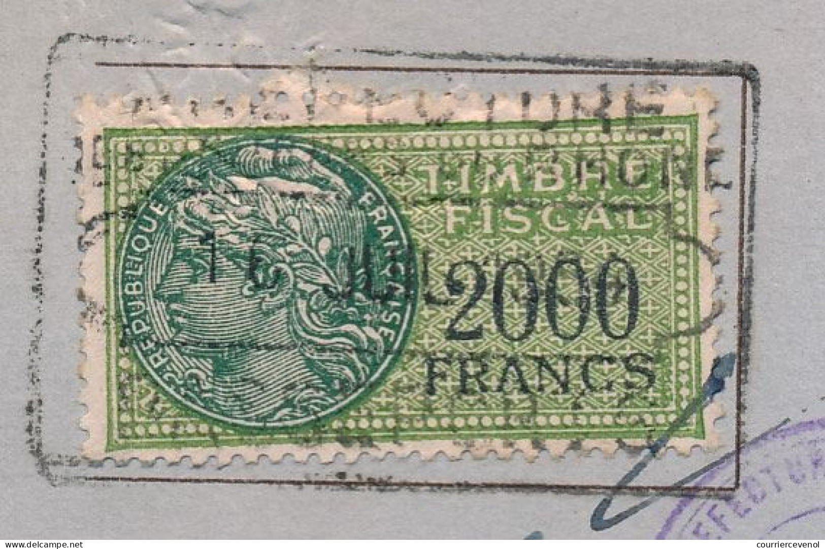 FRANCE - Passeport Délivré à Marseille (B. Du R.) - 1954 - Enfant - Fiscal Type Daussy 2000 Francs - Briefe U. Dokumente