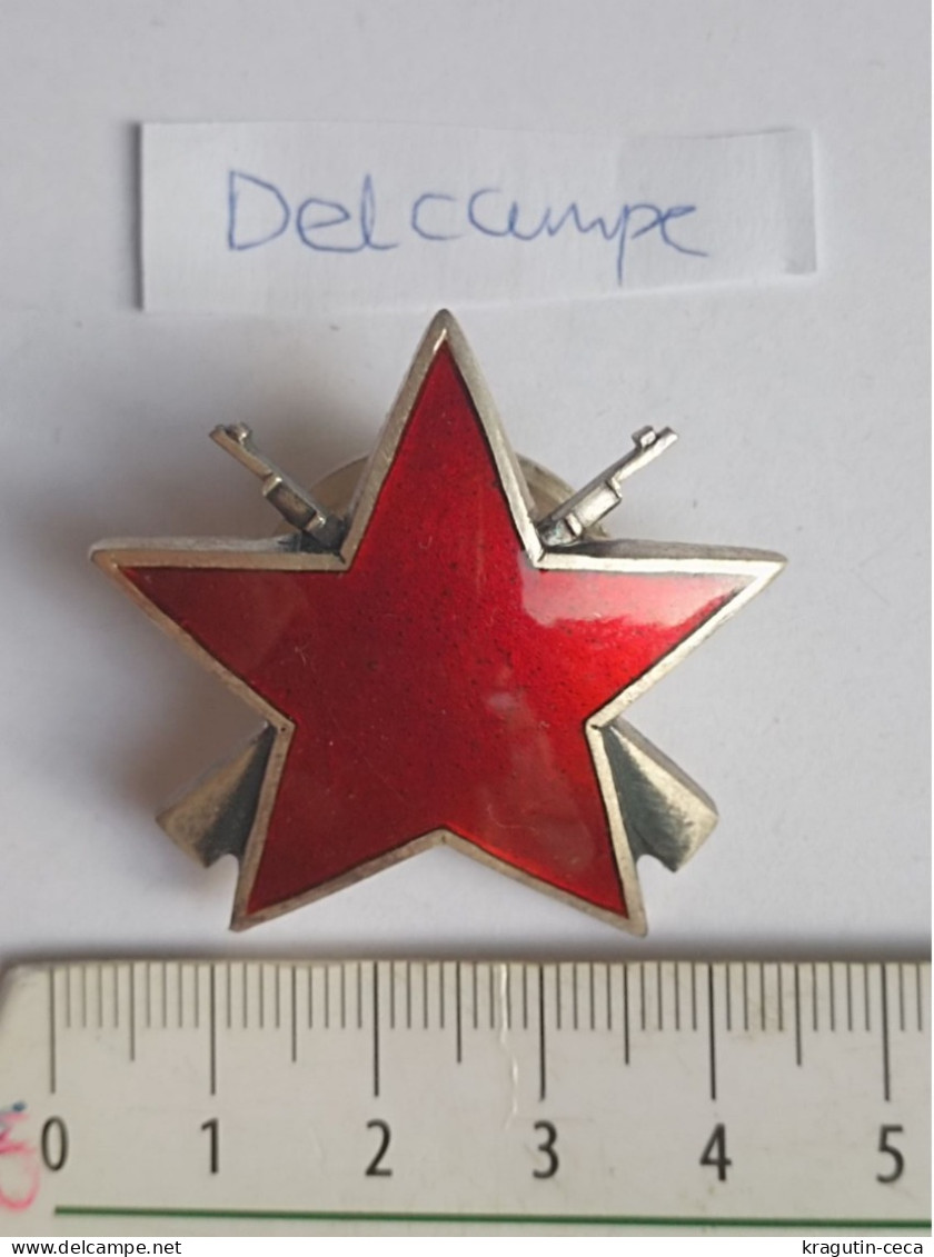 Yugoslavia JNA Order Of Partisan Star With CROSSED RIFLES 2nd Class Monetni Dvor USSR RUSSIA  With Number - Andere & Zonder Classificatie