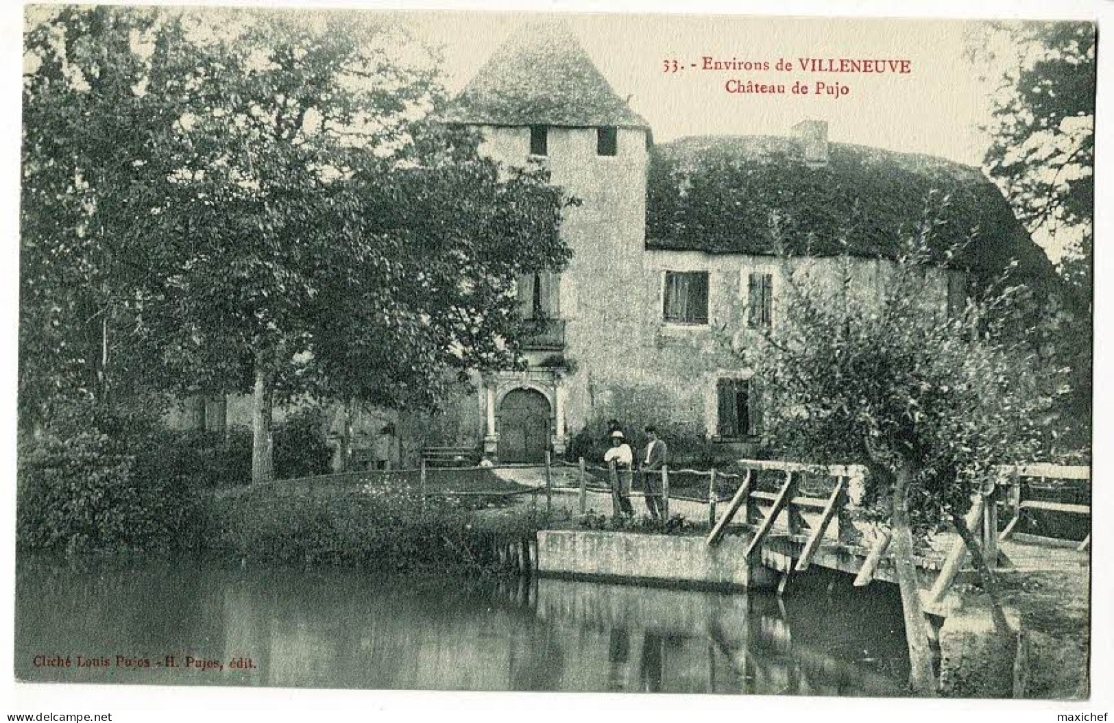 Environs De Villeneuve - Château De Pujo (animation) Circulé Sans Date - Villeneuve De Marsan