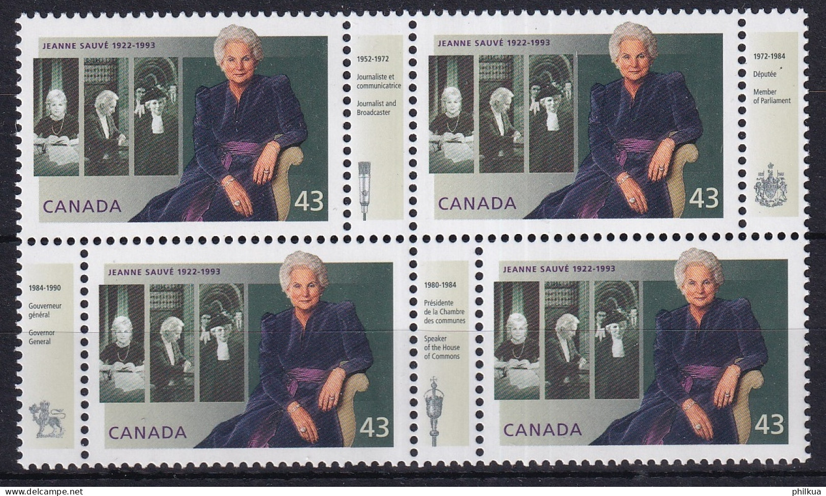 MiNr. 1408 Kanada (Dominion) 1994, 8. März. Internationaler Tag Der Frau - Postfrisch/**/MNH  - Neufs