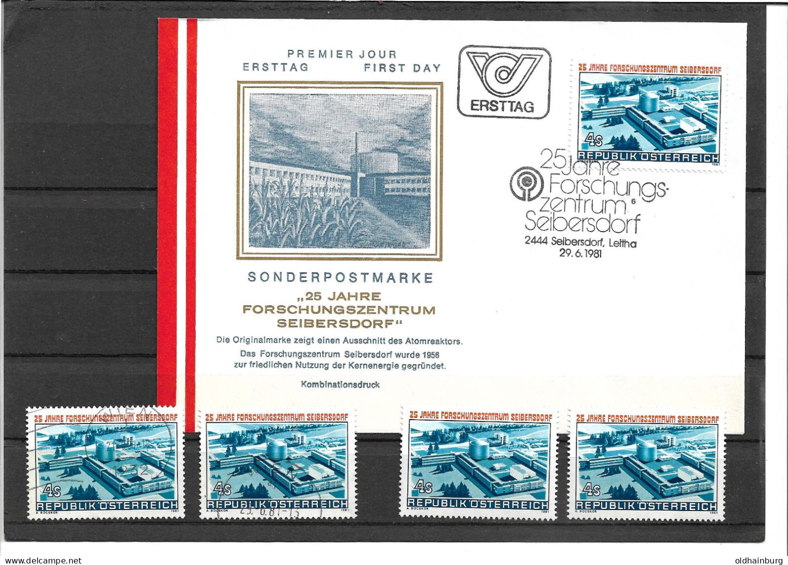 2322s: Österreich 1981, Forschungszentrum Seibersdorf, FDC Und 2mal **/ 2mal O - Atom