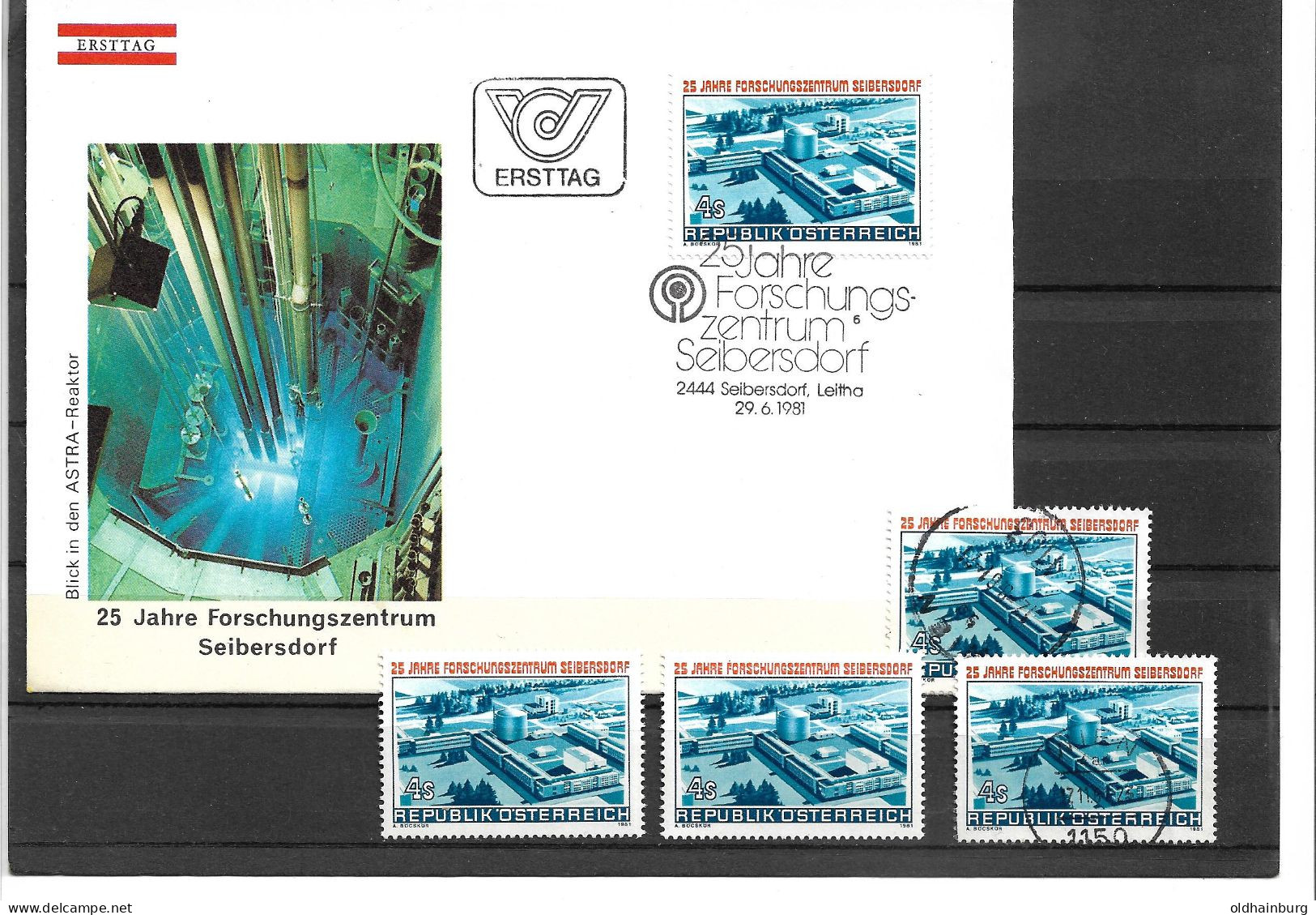 2322r: Österreich 1981, Forschungszentrum Seibersdorf, FDC Und 2mal **/ 2mal O - Atom