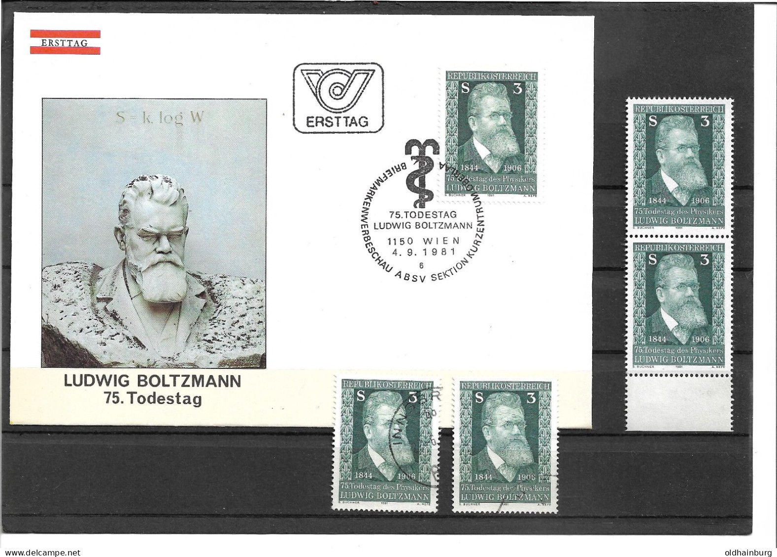 2322m: Österreich 1981, Ludwig Boltzmann, FDC Und 2mal **/ 2mal O - Atoom