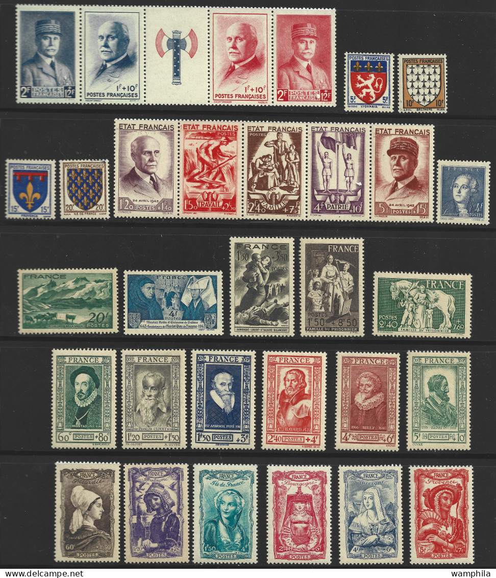 Année 1943 Complète, 31 Timbres **, Cote 167€ - 1940-1949
