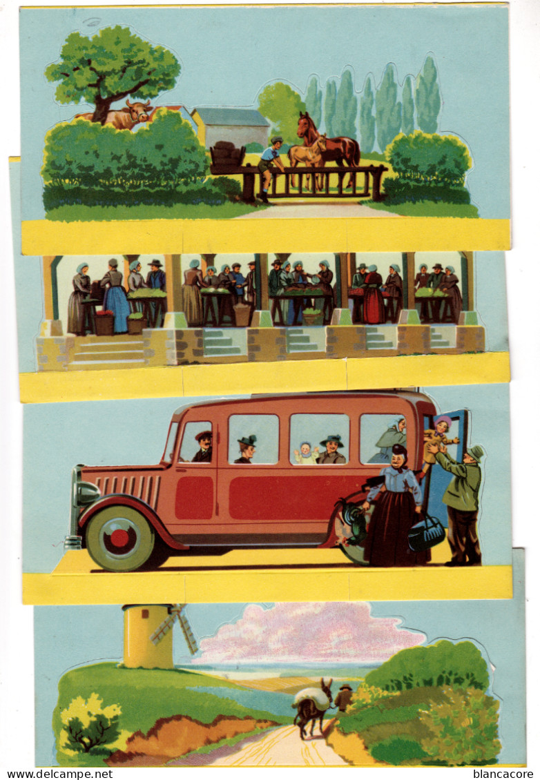 Chocolat AIGLON - Collection "Le Vieux Village" - 13 Images (découpis) + Affichette Poster - Aiglon