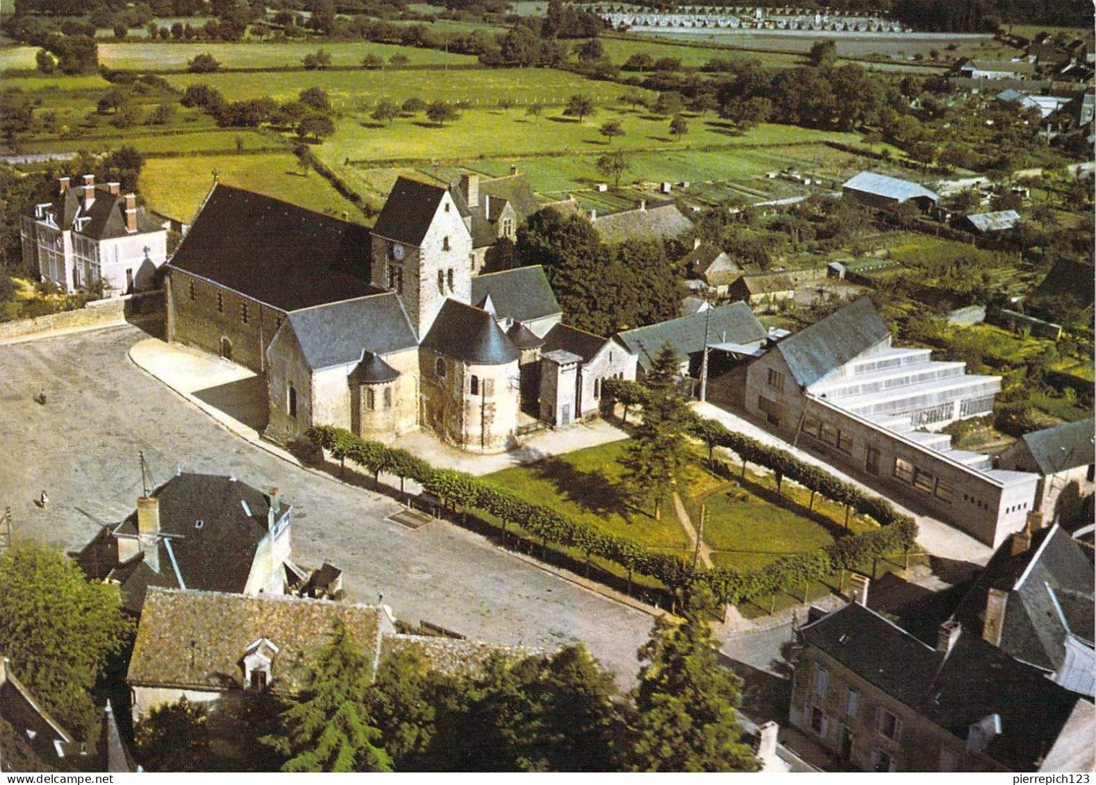 72 - Brulon - Vue Aérienne - Place Gauthier Chevreuil - Eglise Du XIIe Siècle - Brulon