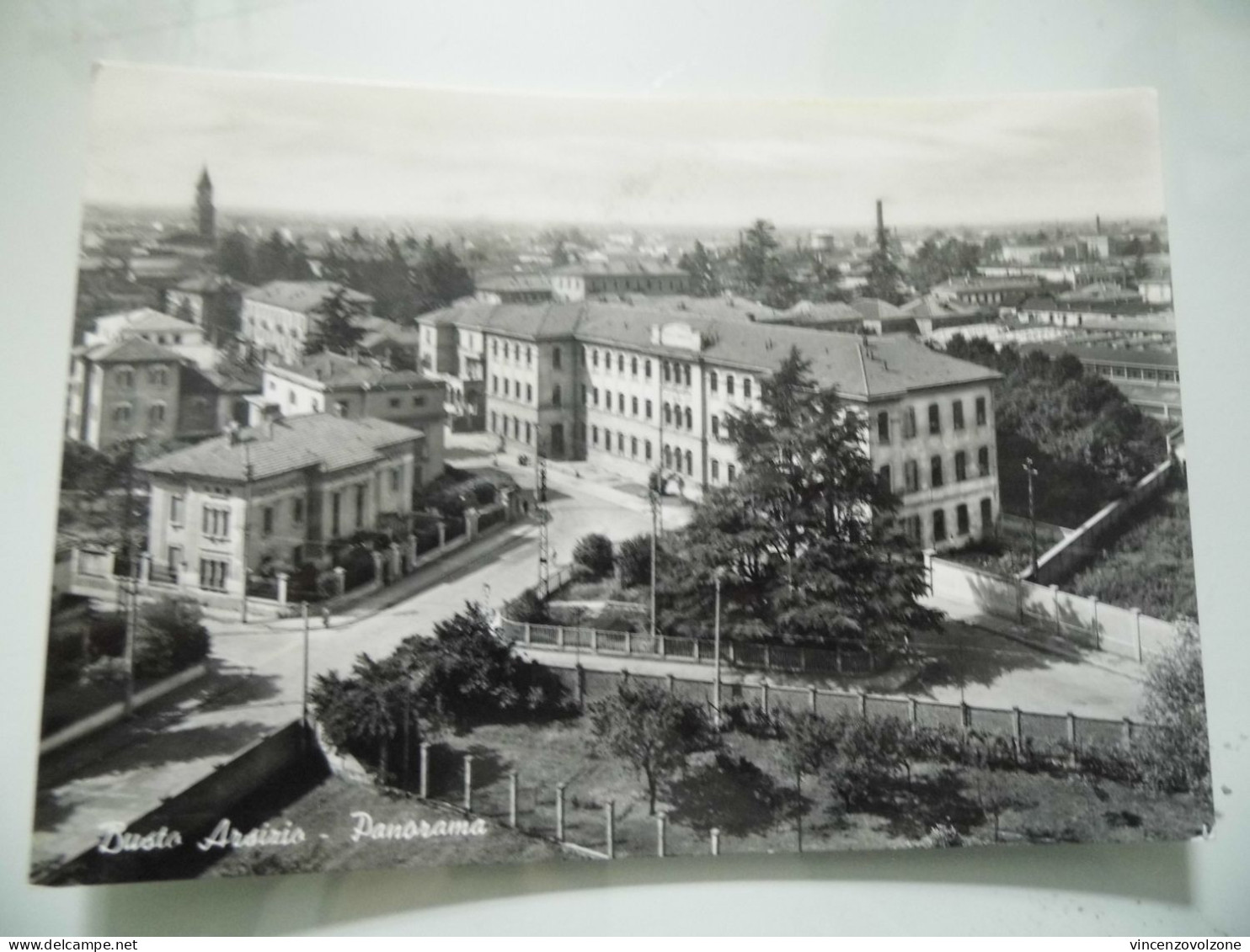 Cartolina Viaggiata "BUSTO ARSIZIO Panorama" 1954 - Busto Arsizio