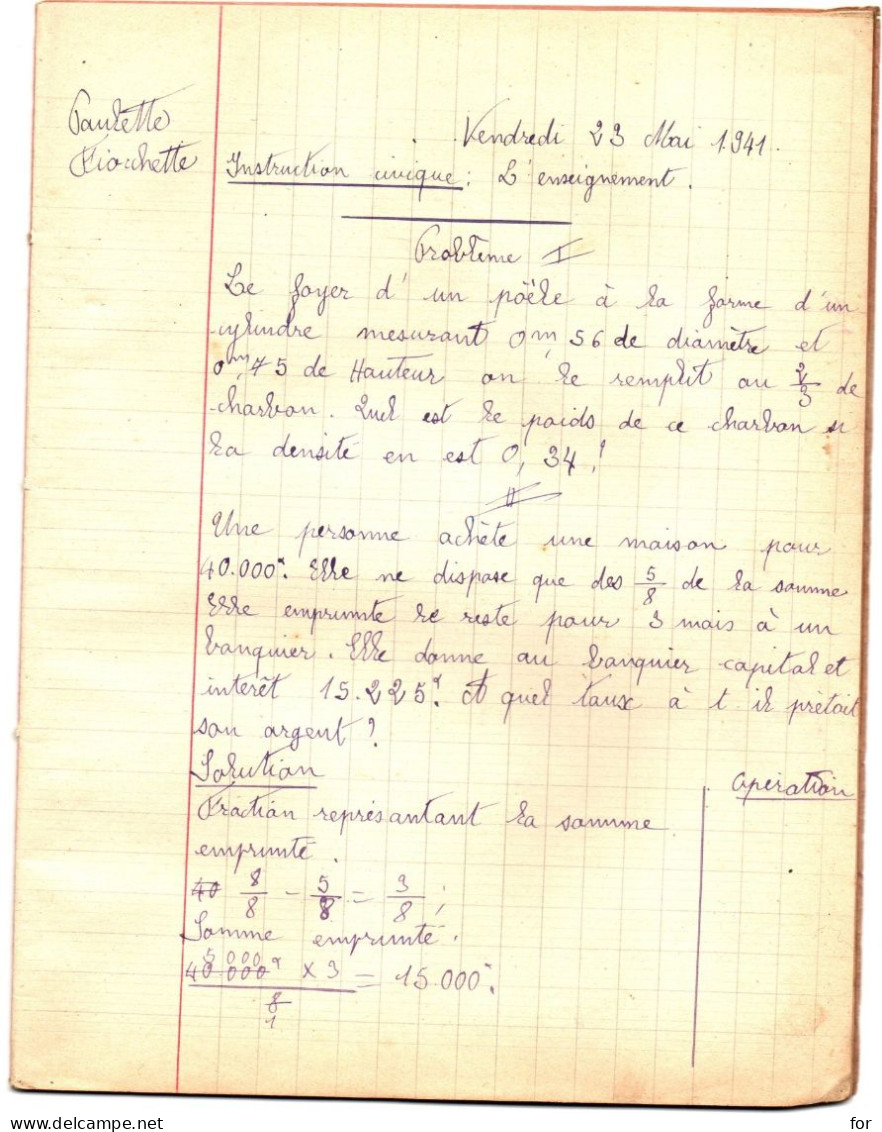 Cahier Illustré D'écoliers : 1941 : LA PROVENCE : La Cueillette  Des Olives En Provence : Cahier Du Jour : Fiouchette - Kinderen