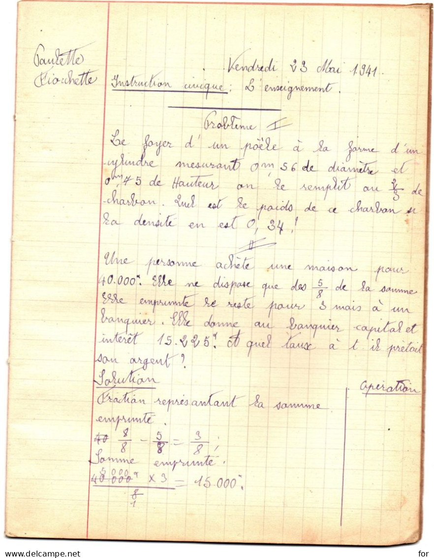 Cahier Illustré D'écoliers : 1941 : LA PROVENCE : La Cueillette  Des Olives En Provence : Cahier Du Jour : Fiouchette - Enfants