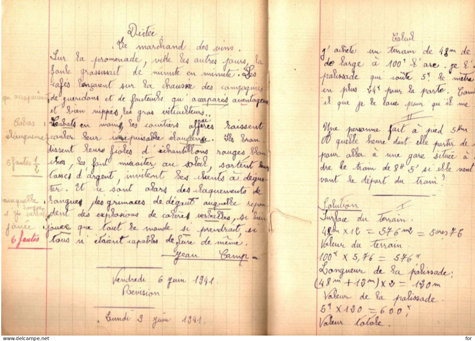 Cahier Illustré D'écoliers : 1941 : LA PROVENCE : La Cueillette  Des Olives En Provence : Cahier Du Jour : Fiouchette - Kinderen