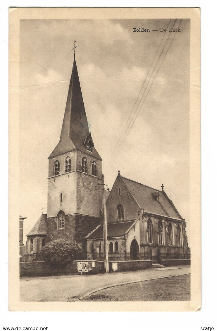 Zolder.   -    De Kerk   -   1951   Naar   Blankenberge - Heusden-Zolder