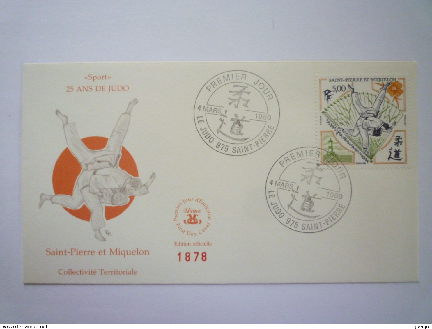 2023 - 1118  SAINT-PIERRE Et MIQUELON  -  1er  JOUR  Du  4  MARS  1989    XXX - Cartas & Documentos