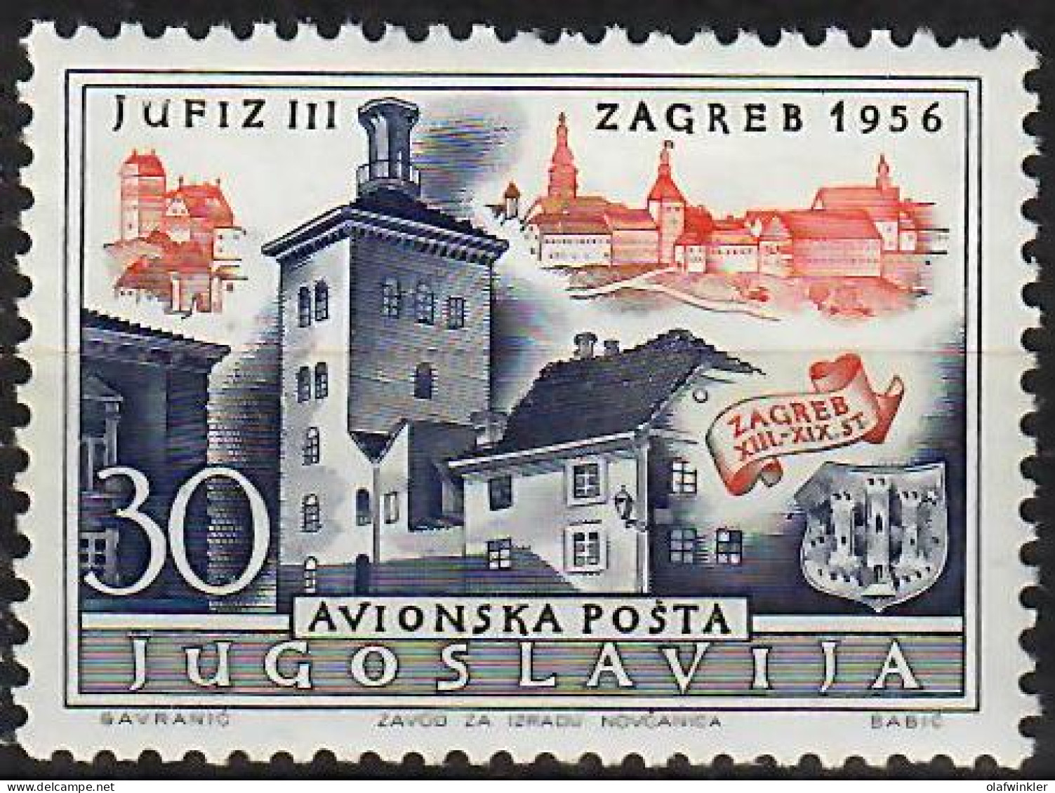 1956 Air: JUFIZ III Mi 789 / Sc C56 / YT A 49 Postfrisch / Neuf Sans Charniere / MNH - Posta Aerea