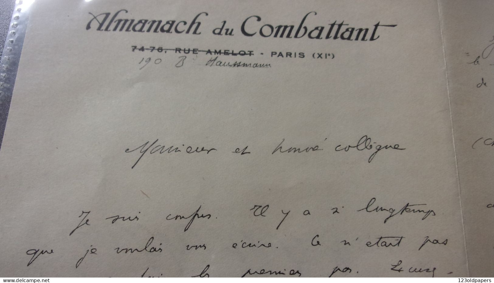 1921 RARE LAS JACQUES PERICARD NE INDRE ST FLORENTIN A L ALMANACH DU COMBATTANT WWI WWI LEGION FRANCAISE DES COMBATTANTS - Other & Unclassified