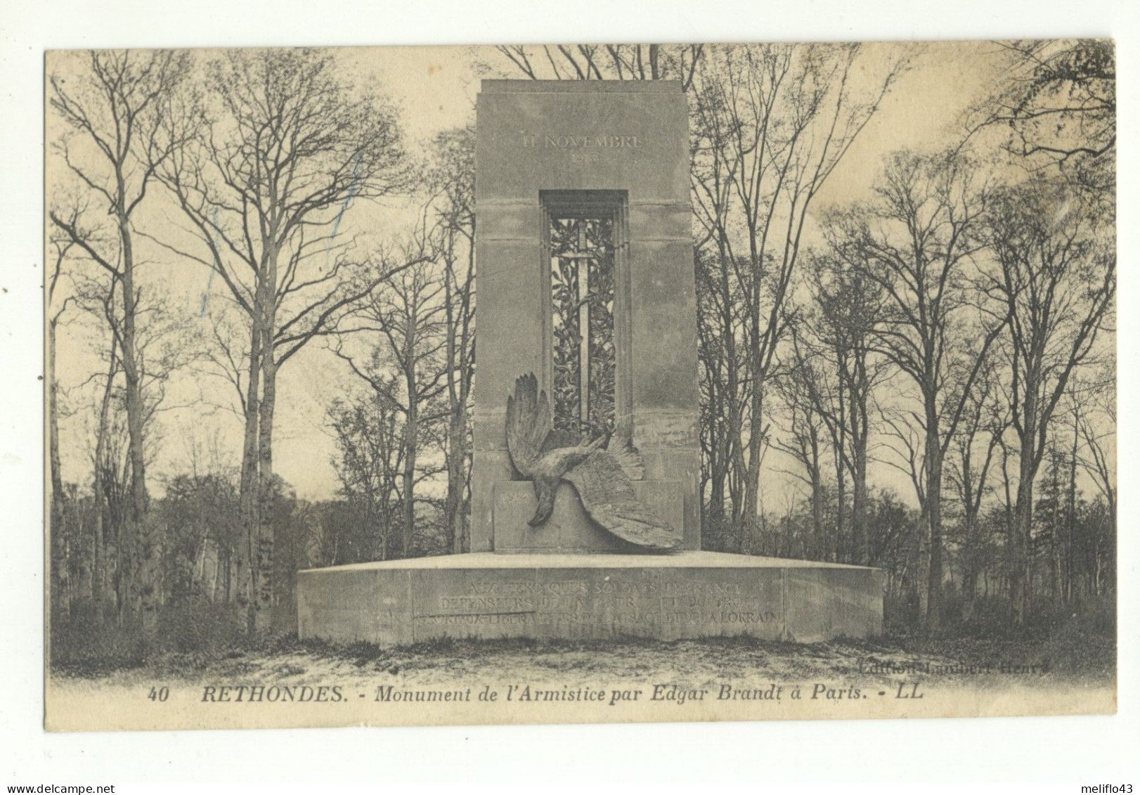 60/CPA - Rethondes - Monument De L'Armistice Par Edgar Brandt à Paris - Rethondes