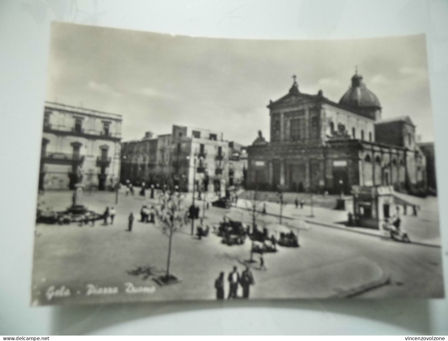 Cartolina Viaggiata "GELA Piazza Duomo" 1954 - Gela